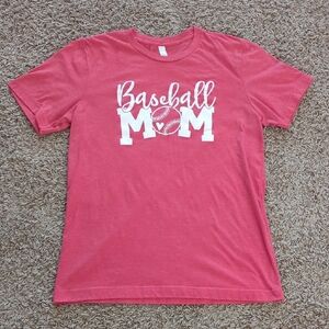 Red Baseball Mom Short Sleeve Tee ⚾⚾